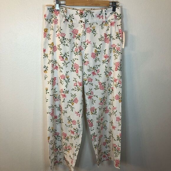 NWT Billabong pants crop wide leg floral size 29 - Picture 1 of 9